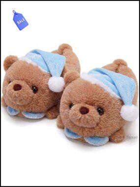 Fluffy Fuzzy Plush Animal Slippers Faux Fur Memory Foam Non-Slip House Shoes